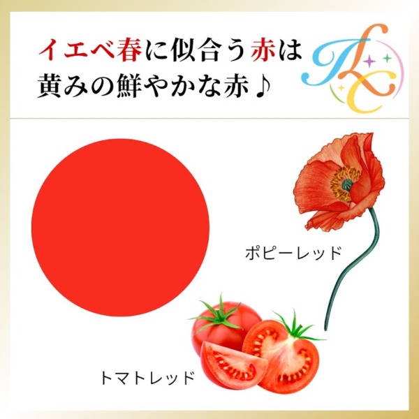 パーソナルカラースプリング　イエベ春　似合う赤