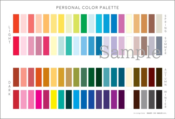 色の三属性別パーソナルカラーパレット